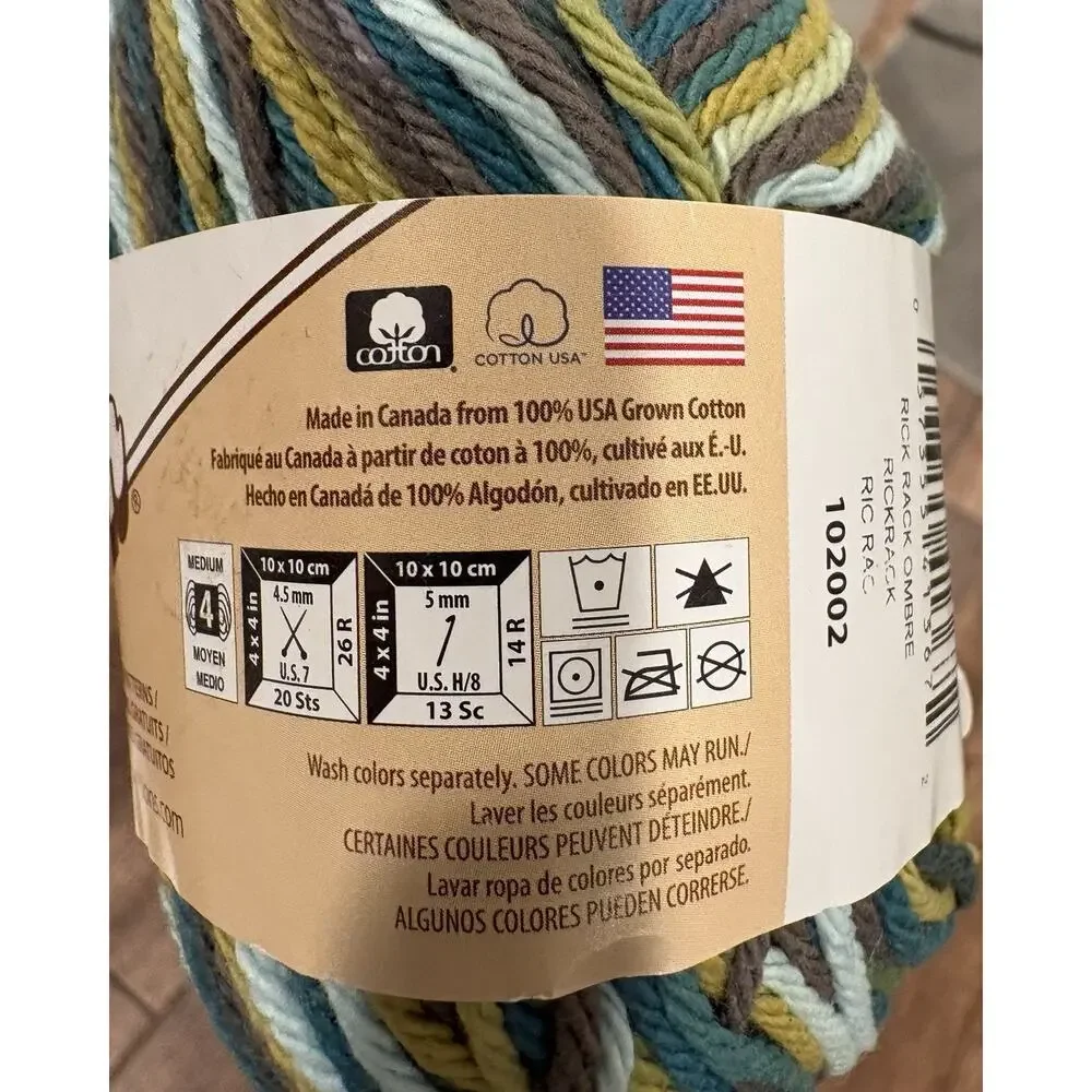 11 Pc Lily Sugar 'n Cream 100% Cotton Worsted Yarn Lot Earth Tone Skeins Crochet